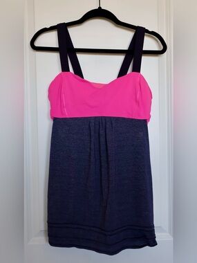 lululemon athletica Pink and Navy Tank Top